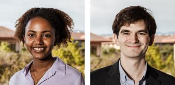 Knight-Hennessy Scholars Feven Naba SEAS’24 and Coleman Sherry CC’21
